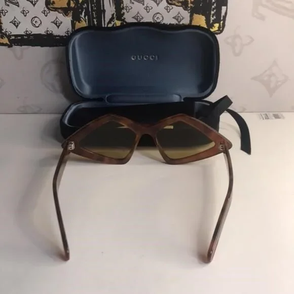 New Authentic Gucci Havana Stylish Brown Sunglasses GG0496S 002 - Picture 13 of 14